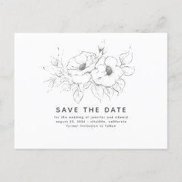 Blommigt Minimalistisk Elegant som inte är fotospa Meddelande Vykort