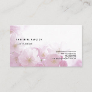Blommigt Minimalistisk feminin med vanlig Professi Visitkort