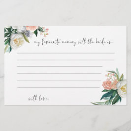 Blommigt Mitt favoritminne med brickkort Flygblad