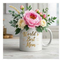 Blommigt Mjuk vattenfärgad bukett (peonier, ro)