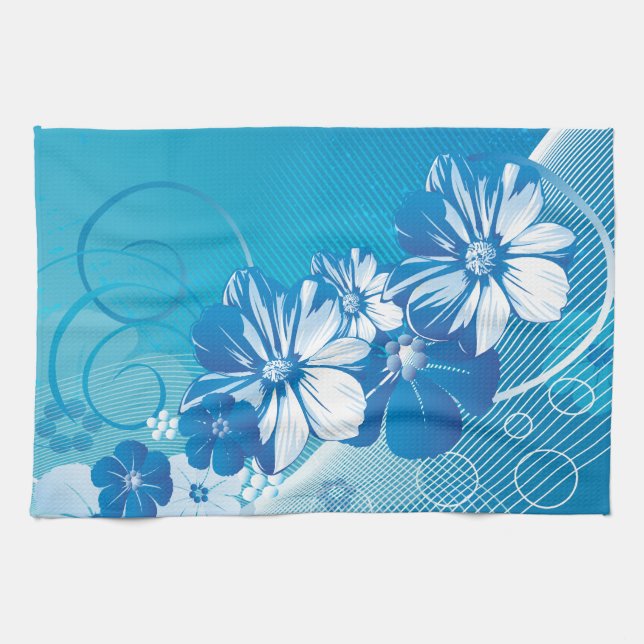Blommigt Mode 10 kökshandduk (Horisontell)