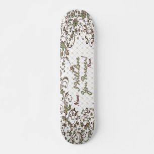 Blommigt Mode 11 Skateboard Bräda 20,5 Cm