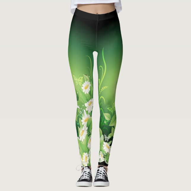Blommigt Mode 7 Leggage Leggings (Framsida)