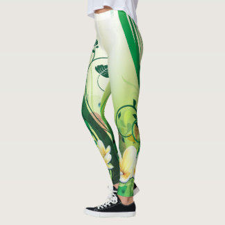 Blommigt Mode 8 Leggeringar Leggings
