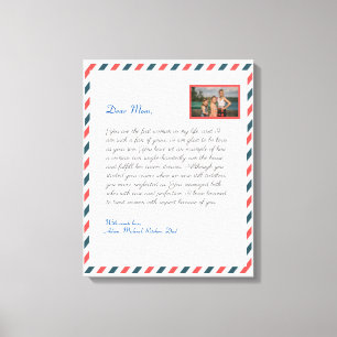 Blommigt Modern handskriven kärlek mamma-morma Bre Canvastryck