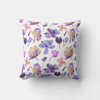 Blommigt Modern Lila Pillow Kudde