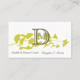 Blommigt Modern Plants Ginkgo Professionell Monogr Visitkort