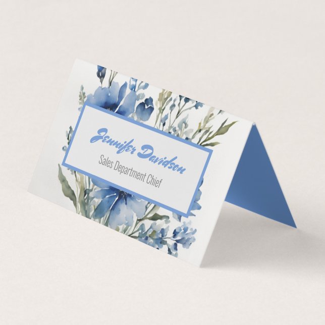 Blommigt Modern Professionell för minimal Elegant Visitkort (Framsida)