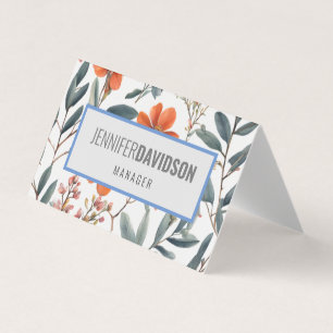 Blommigt Modern Professionell för minimal Elegant Visitkort