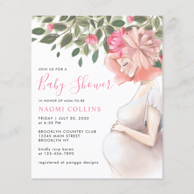 Blommigt Moderskap barnskor för gravida barn i Mam (Framsida)