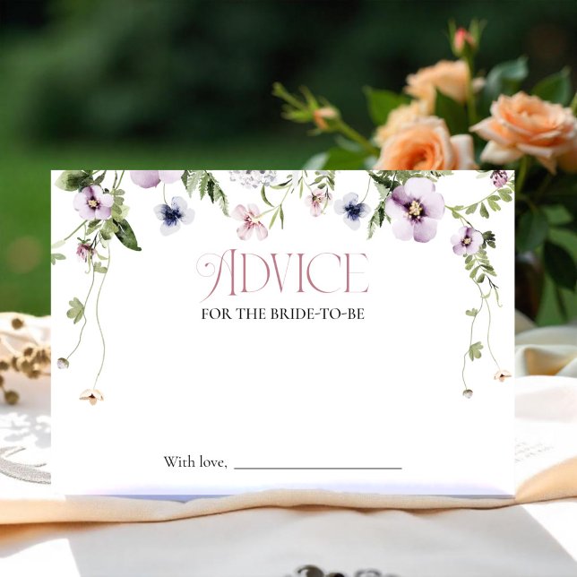 Blommigt Möhippa Adress till Bride Card Inbjudningar (Skapare uppladdad)
