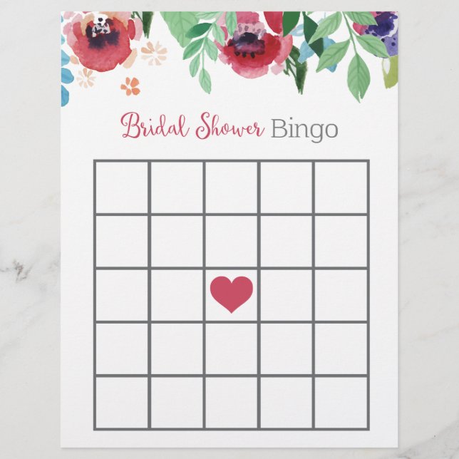 Blommigt Möhippa Bingo-spel (Framsida)