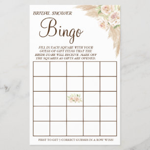 Blommigt Möhippa Bingo-spelkort Flygblad