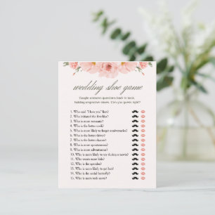Blommigt Möhippa Bröllop Shome Game Card Inbjudningar
