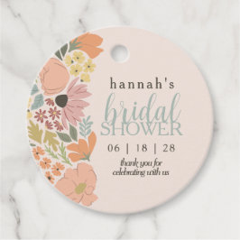 Blommigt Möhippa eller Bröllop Gåvor Etiketter