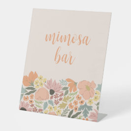 Blommigt Möhippa eller Bröllop Pedestal-tecken