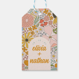 Blommigt Möhippa eller Bröllop Personlig Presentetikett