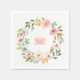 Blommigt Möhippa Tea Party Napkins Pappersservett