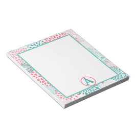 Blommigt Monogram Anteckningsblock