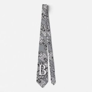 Blommigt Monogram "B" Black and White Tattoo Flowe Slips