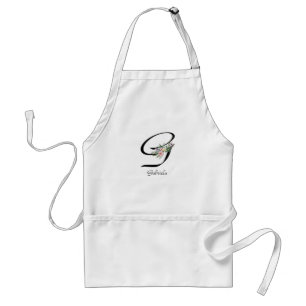 Blommigt Monogram brev G Pension Apron Förkläde