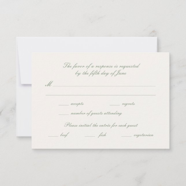 Blommigt Monogram Cottage Garden Wedding OSA Kort (Framsida)