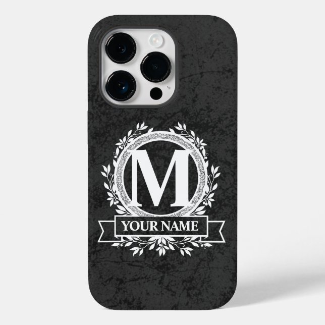 Blommigt Monogram Design Fodral-Mate iphone case (Baksida)