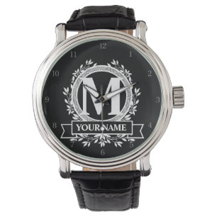 Blommigt Monogram Design Watch Armbandsur
