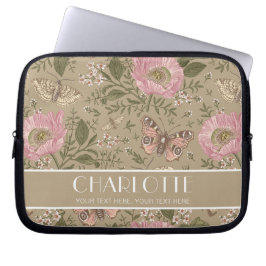 Blommigt Monogram för Modern Wildblomma Laptop Fodral