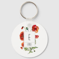 Blommigt Monogram - första nyckelkedjans röda vall