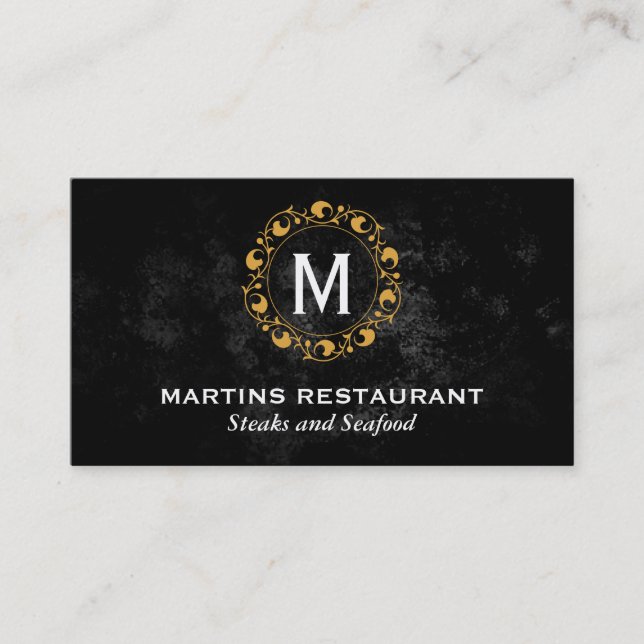 Blommigt Monogram | Lux Visitkort (Framsida)