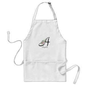 Blommigt Monogram Pension Apron Förkläde