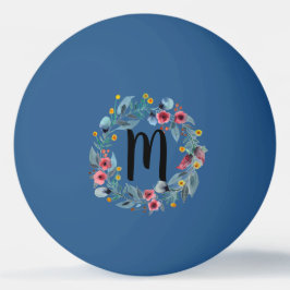 Blommigt Monogram Pingisboll
