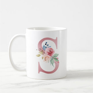 Blommigt Monogram S Mugg
