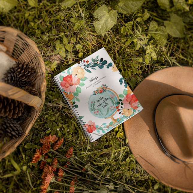 Blommigt Monogram | Uppdrag Resa Devotional Journa Anteckningsbok (Skapare uppladdad)