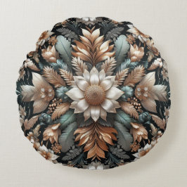 BLOMMIGT MÖNSTER 1 RUND KUDDE