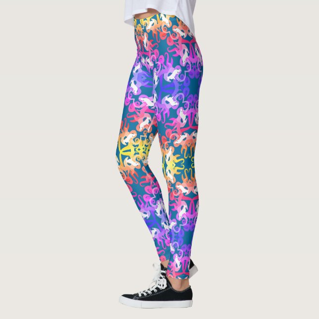 Blommigt mönster av tyska schäferhundar leggings (Vänster)