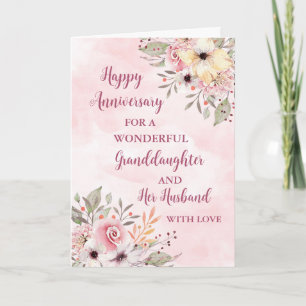 Blommigt Mordotter och hennes Make-årsdag Kort