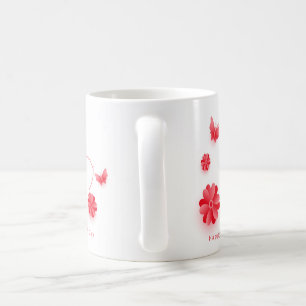 blommigt morgon rutinmässigt mugg, Mors dag Kaffemugg