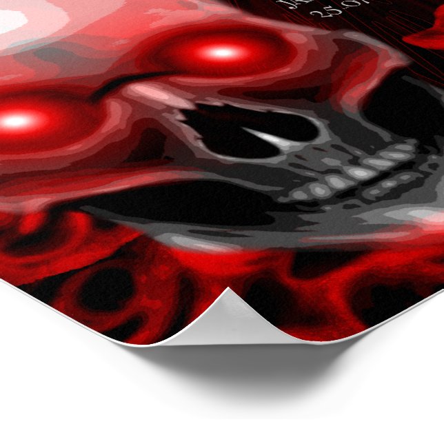 Blommigt mörk moody dryckesmenymtecken för getskal poster (Hörn)