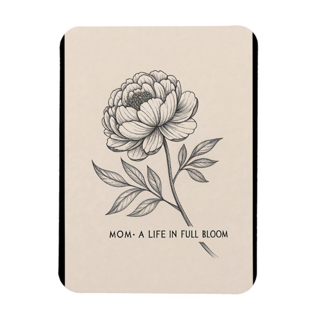 Blommigt Mors dag Art - Decor "Life in Bloom" Magnet (Vertikal)