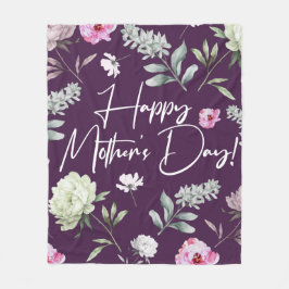Blommigt Mors dag Fleecefilt