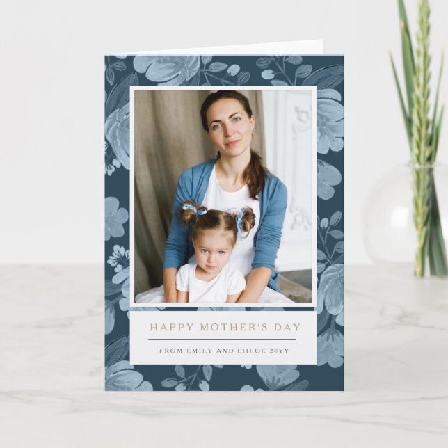 Blommigt Mors dag Kort (Framsida)