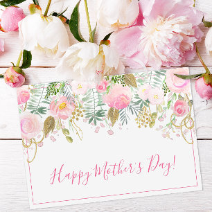 Blommigt Mors dag Kort