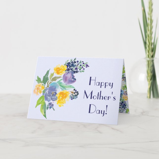 Blommigt Mors dag Kort (Framsida)