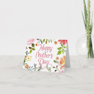 Blommigt Mors dag-kort Kort
