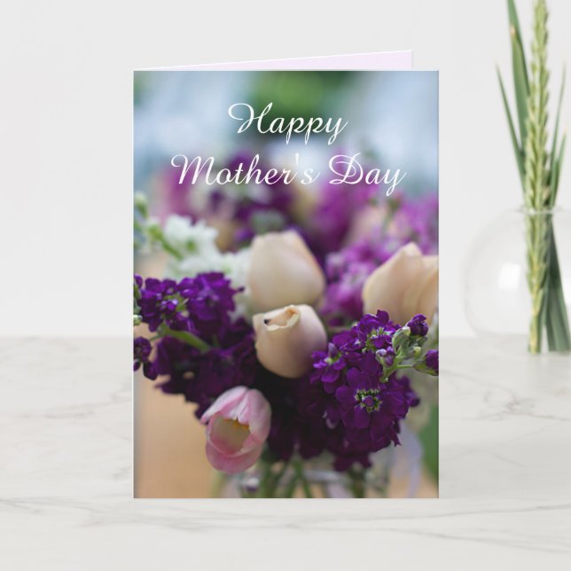 Blommigt Mors dag-kort Kort (Framsida)