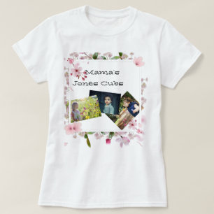 Blommigt Mors dag Mamma: tre foto unge T Shirt