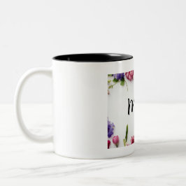 Blommigt Mors dag Två-Tonad Mugg