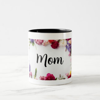 Blommigt Mors dag Två-Tonad Mugg